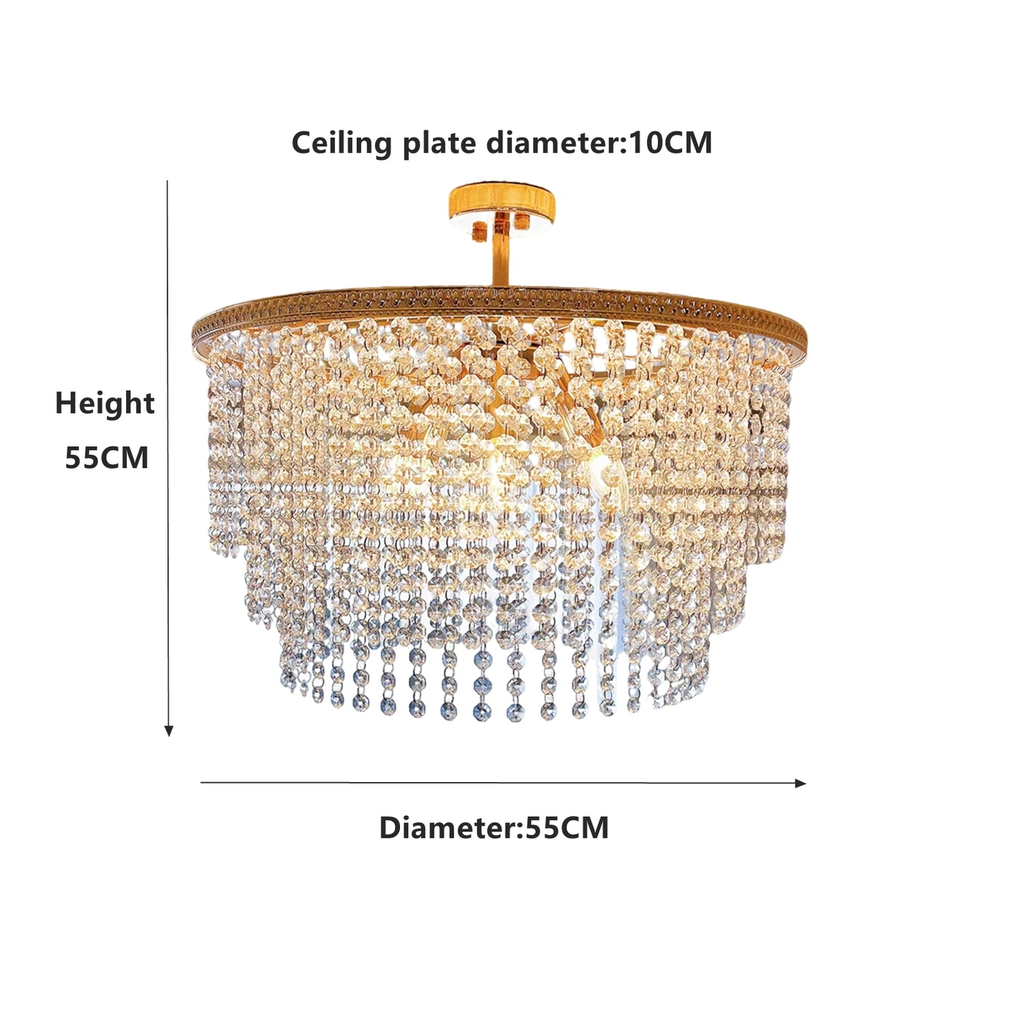 Grand gold chandelier creating sophisticated ambiance over formal dining room table