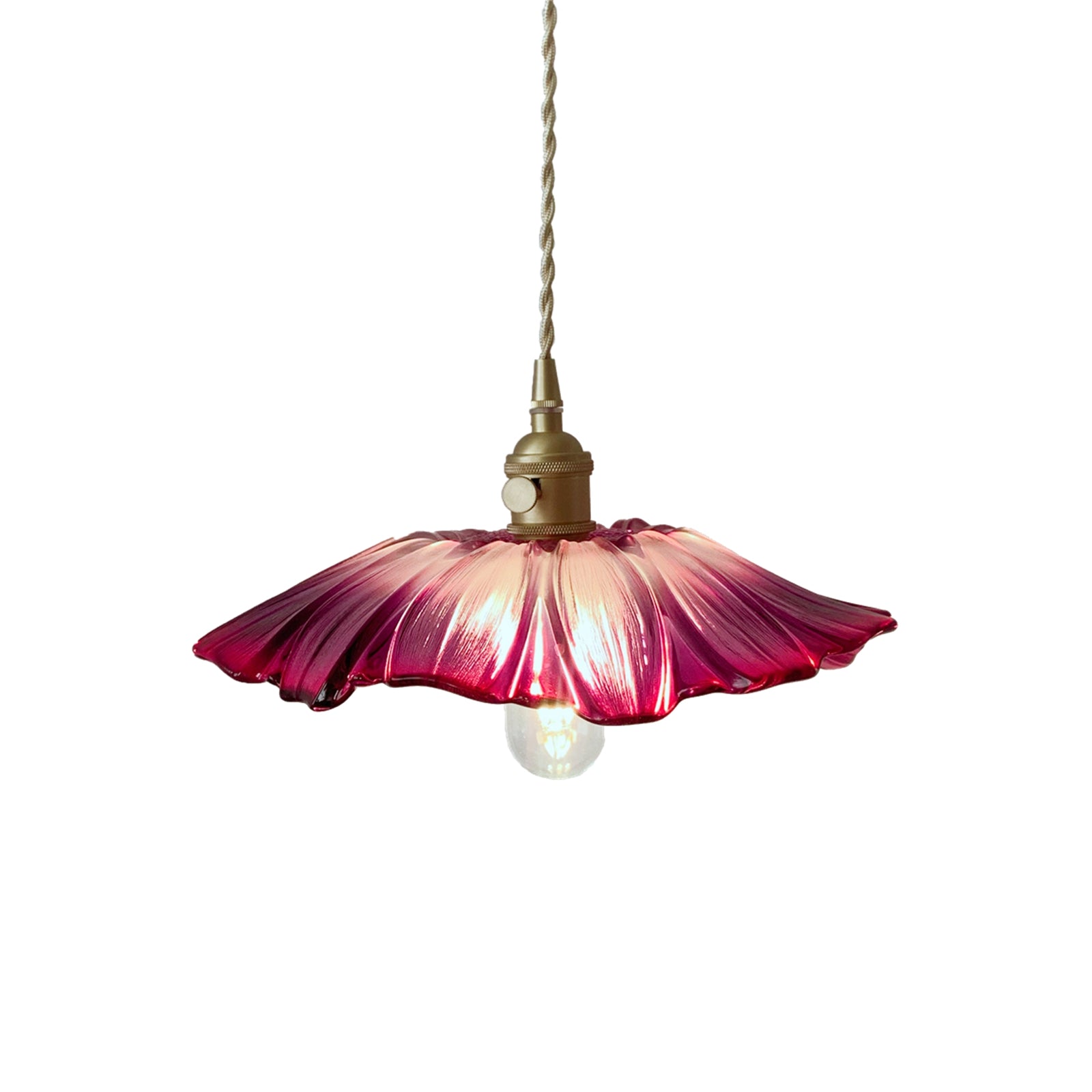 Burgundy glass pendant light modern brass hanging light for kitchen island and dining room