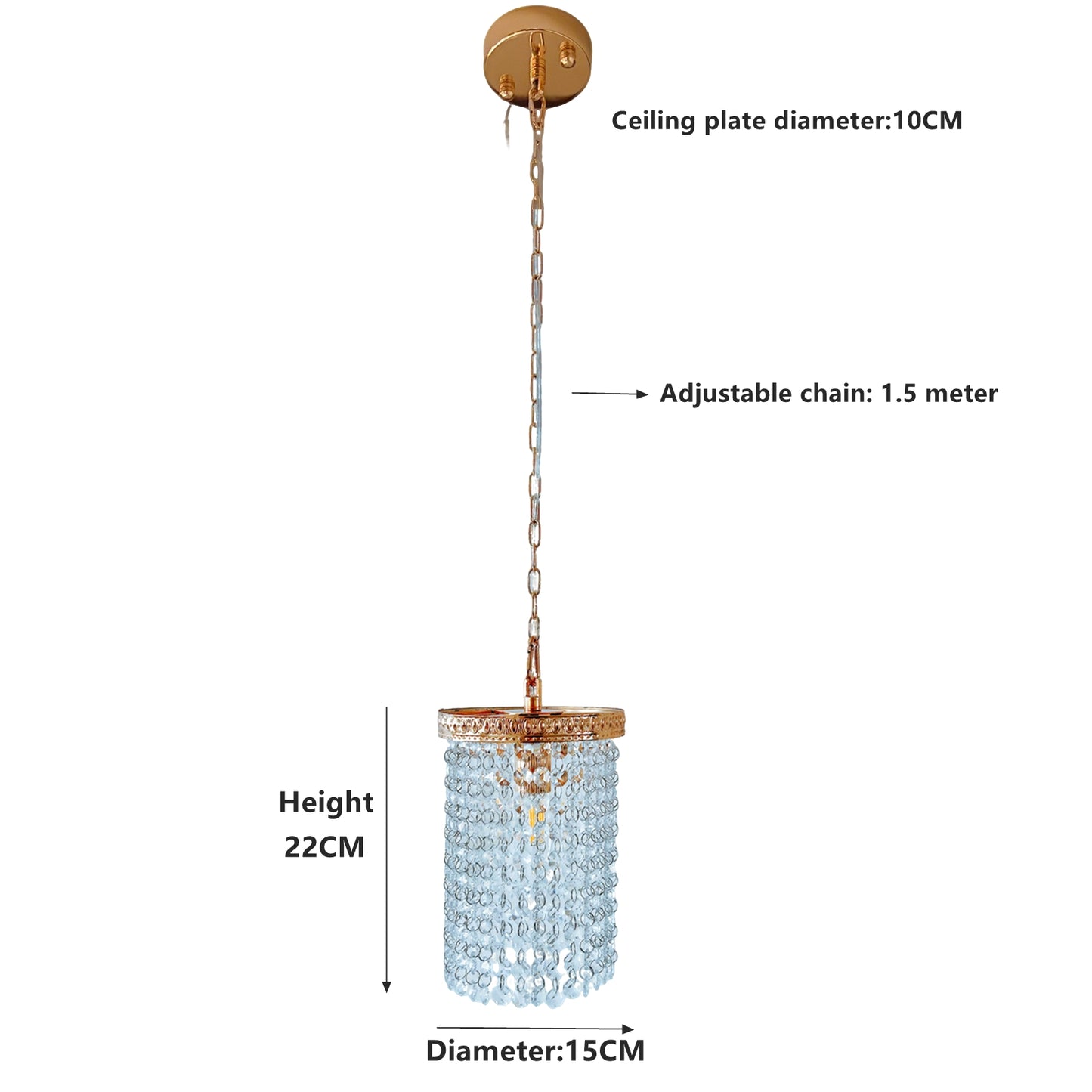 Small elegant pendant creating warm ambient lighting in modern kitchen cafe style