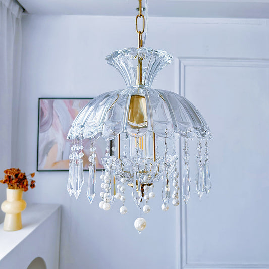 Brass Crystal Pendant Light