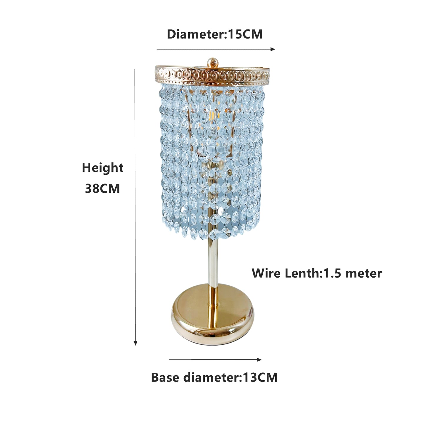 Small gold table lamp 15 inch height ideal for nightstand desk and console table