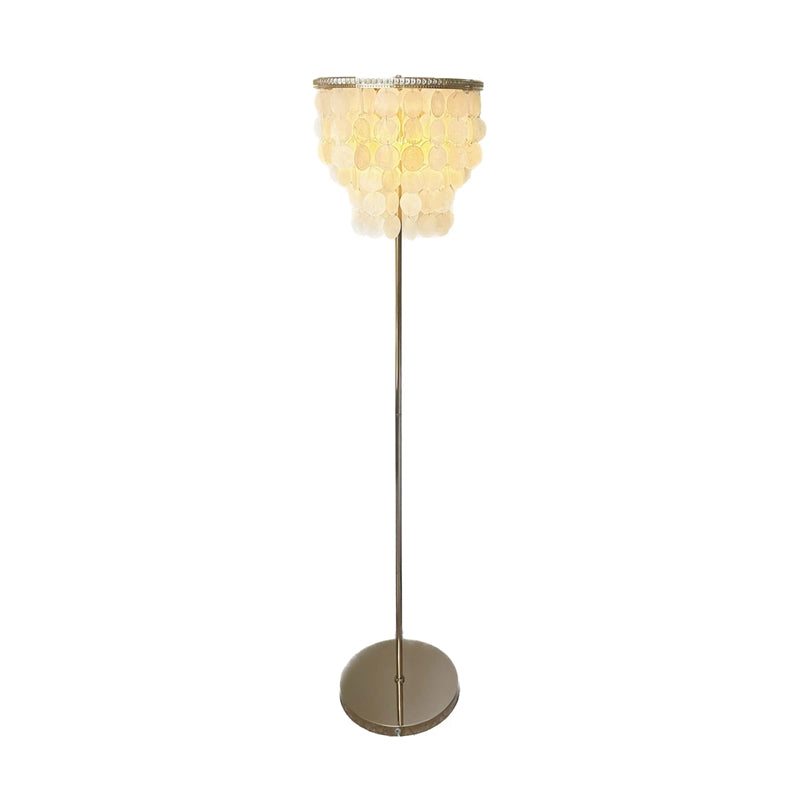 Floor lamp with a decorative lampshade