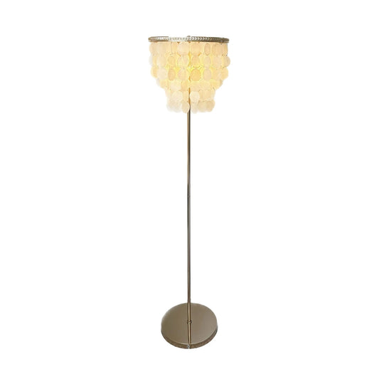 Floor lamp with a decorative lampshade
