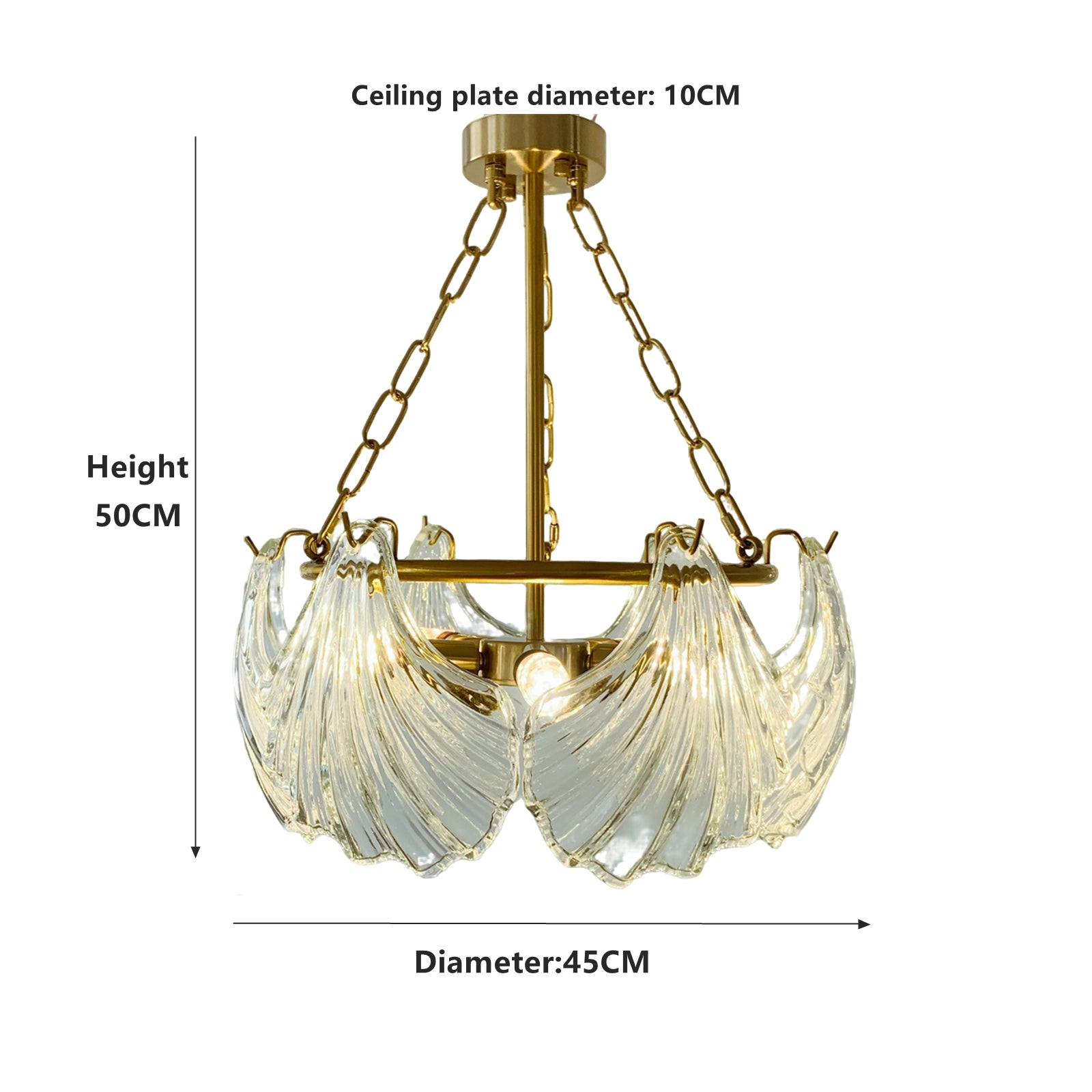 Chandelier with dimensions