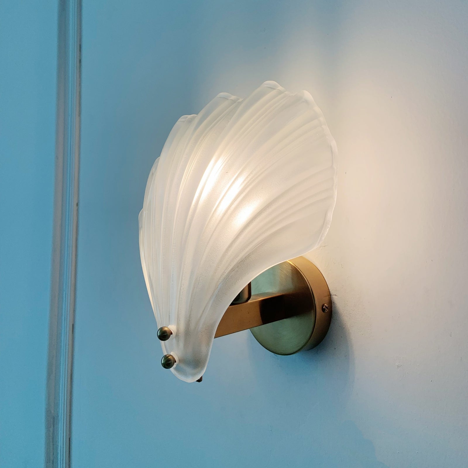 Wall-mounted light fixture with shell-like design