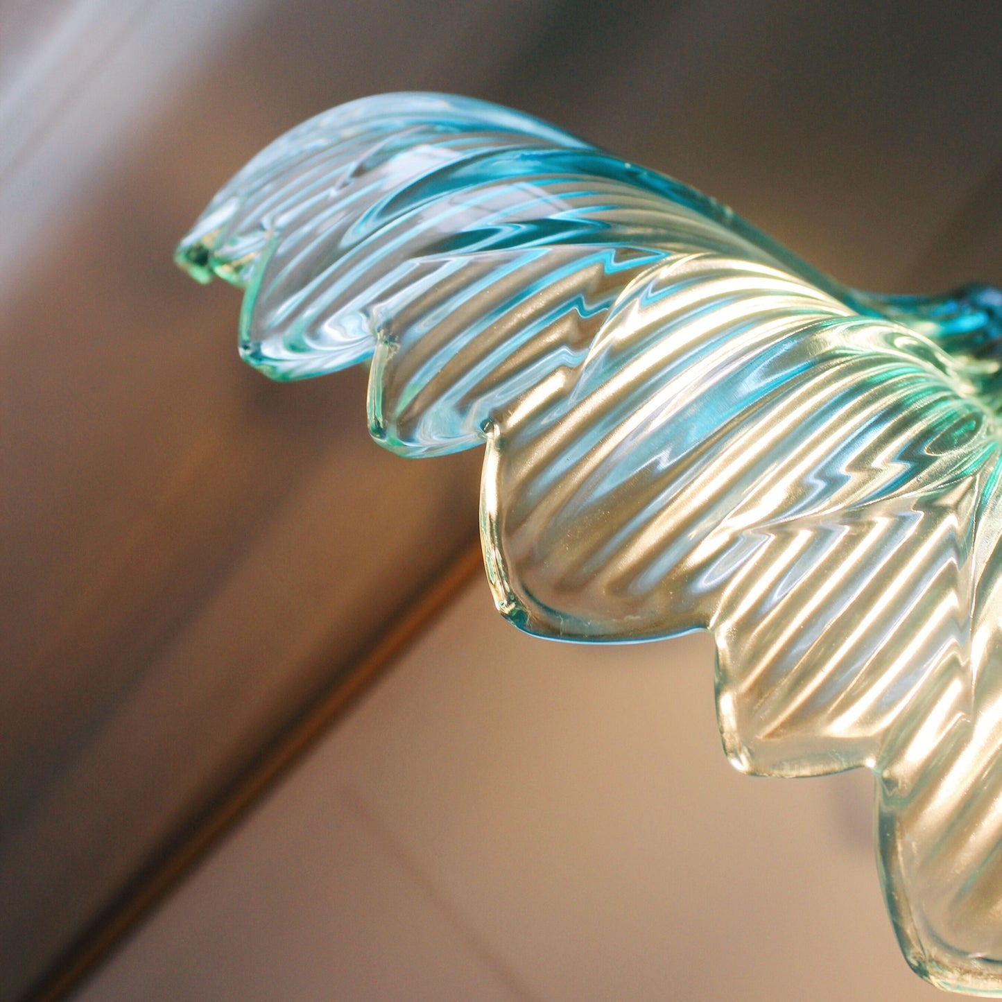 Turquoise Glass Pendant Light - Free Shipping | Luxury Brass Coastal Chandelier with Emerald Ombre Shade